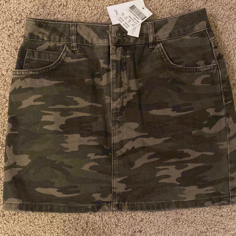 Camo Jean mini skirt never worn!